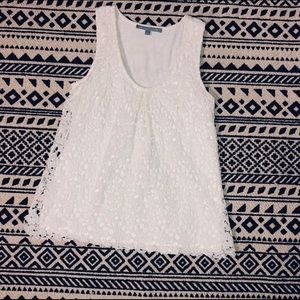 Stitch fix Cream color over lay flower shirt